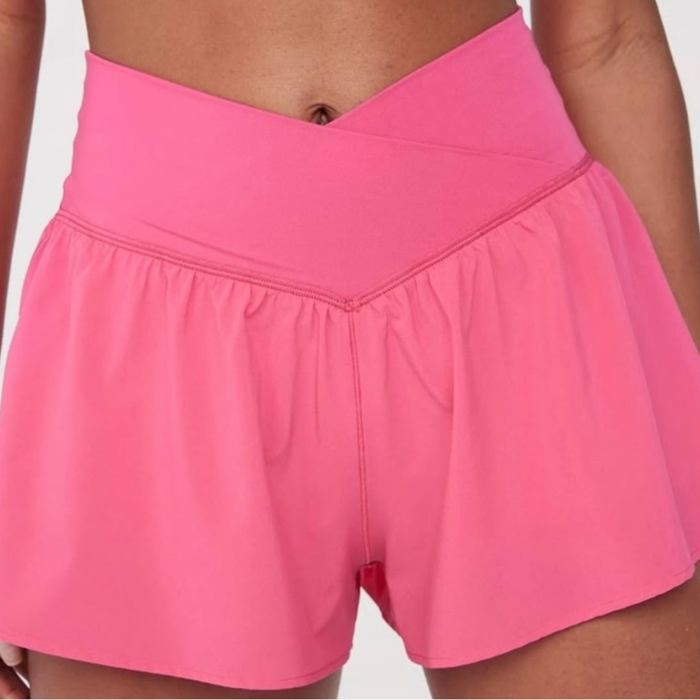 Aerie High Waist Pink Shorts with Flowy Design